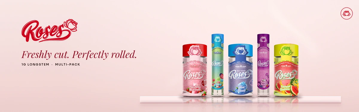 Roses banner theme G, Blush Glass