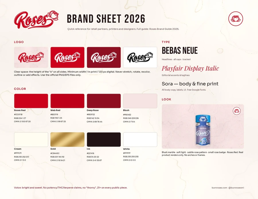 Roses brand sheet 2026 preview