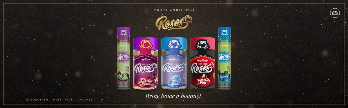 Roses Christmas banner