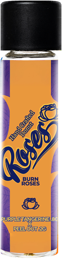 Roses Purple Tangerine × Peel Out live rosin donut jar
