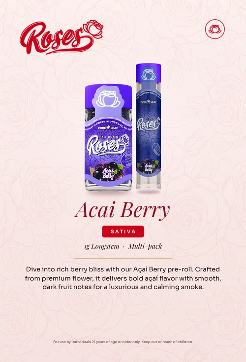 Roses flavor card, Acai Berry