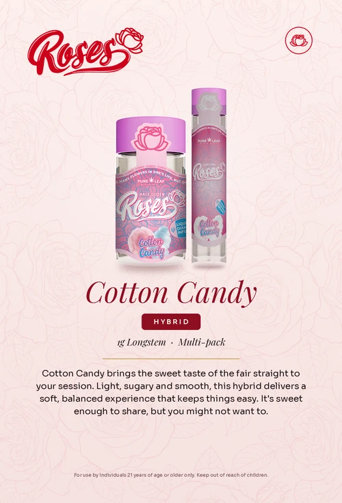 Roses flavor card, Cotton Candy