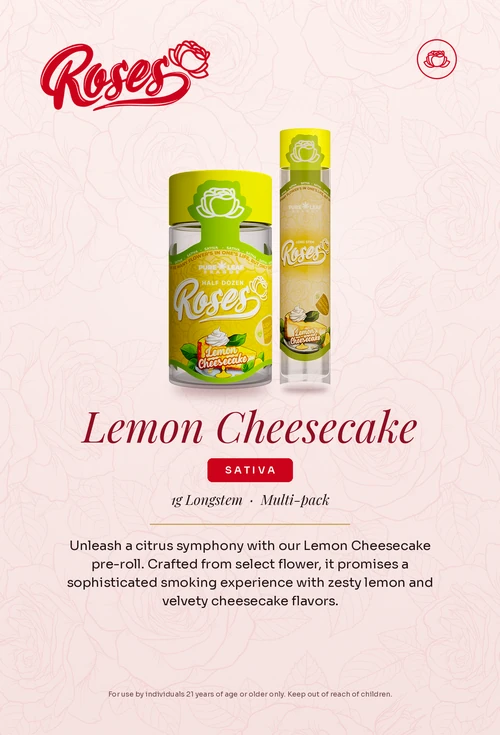 Roses flavor card, Lemon Cheesecake