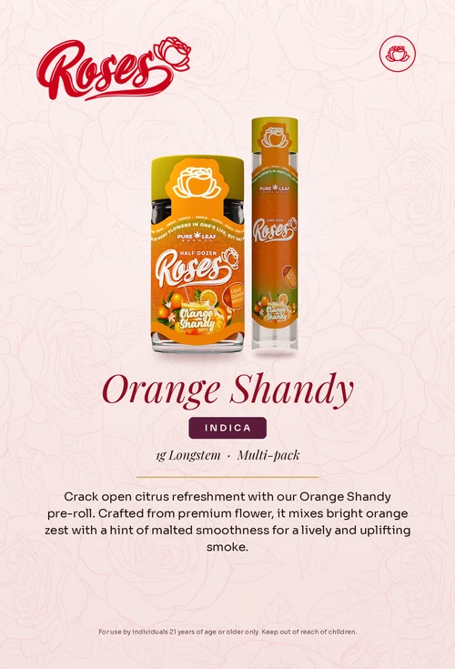 Roses flavor card, Orange Shandy
