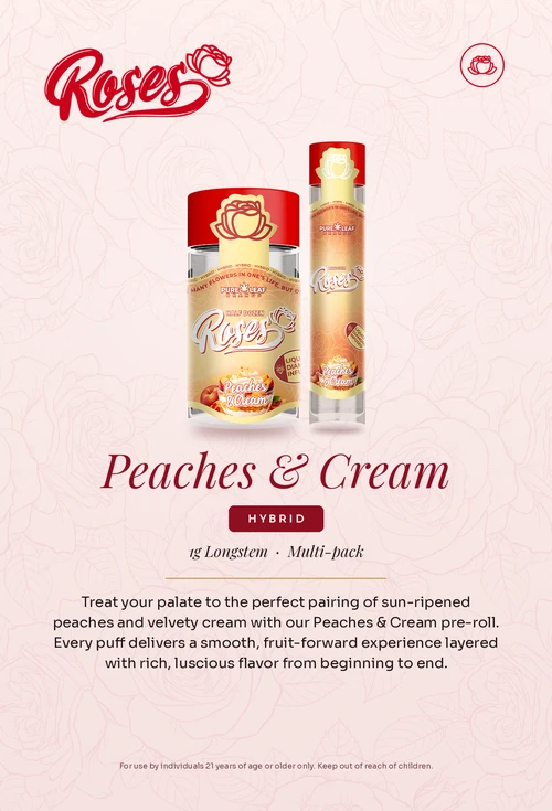 Roses flavor card, Peaches & Cream