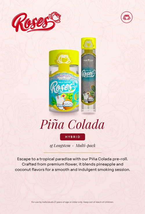 Roses flavor card, Piña Colada