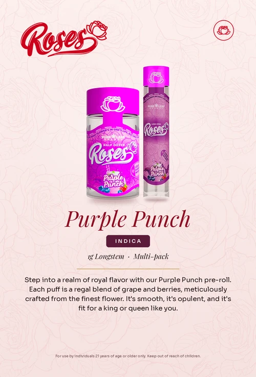 Roses flavor card, Purple Punch
