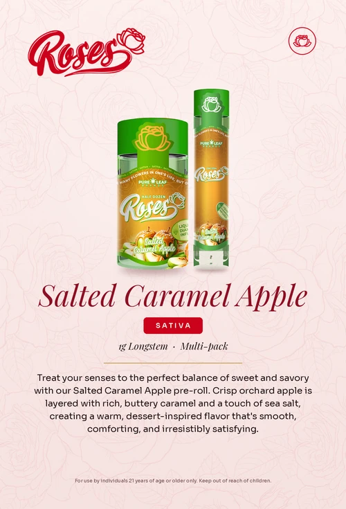 Roses flavor card, Salted Caramel Apple
