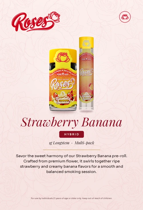 Roses flavor card, Strawberry Banana