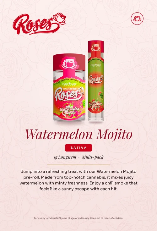 Roses flavor card, Watermelon Mojito
