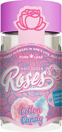 Roses Cotton Candy half dozen pre-roll jar
