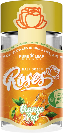Roses Orange Pop half dozen pre-roll jar