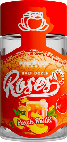 Roses Peach Nectar half dozen pre-roll jar