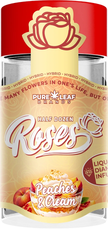 Roses Peaches & Cream half dozen pre-roll jar