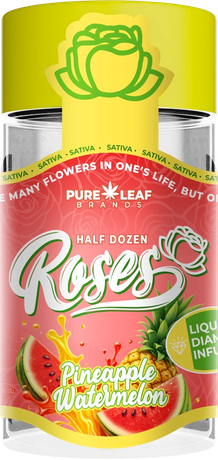 Roses Pineapple Watermelon half dozen pre-roll jar