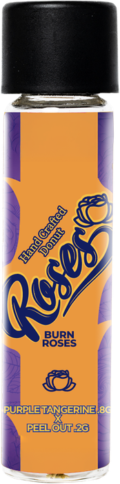 Roses Purple Tangerine × Peel Out donut pre-roll tube