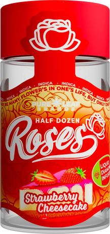 Roses Strawberry Cheesecake half dozen pre-roll jar