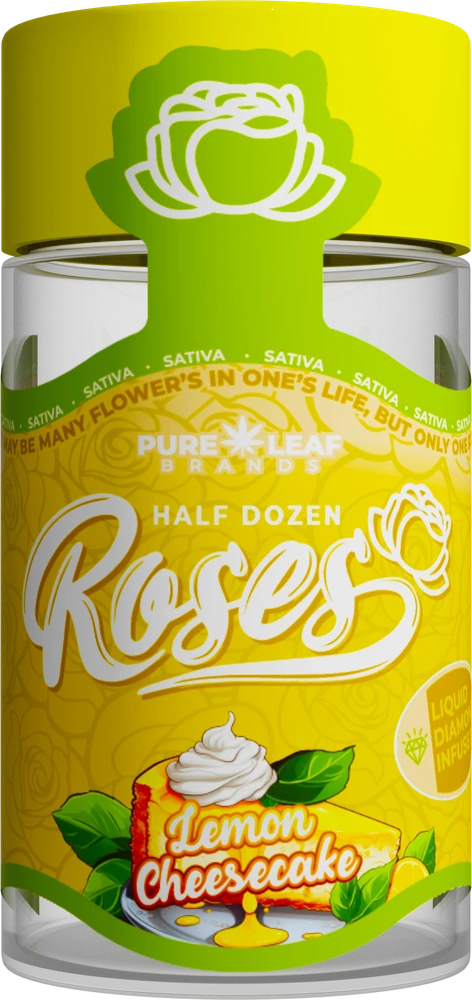 Roses Lemon Cheesecake half dozen pre-roll jar