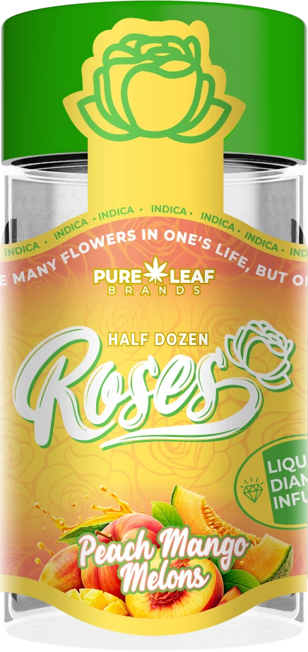 Roses Peach Mango Melons half dozen pre-roll jar