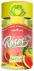 Roses Pineapple Watermelon Half Dozen 3.6g pre-roll jar in yellow and green