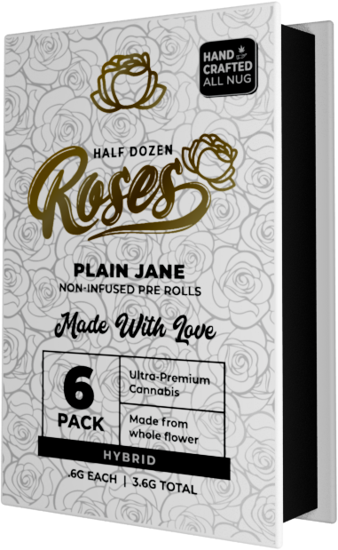 Roses Plain Jane Hybrid 6 pack box, white