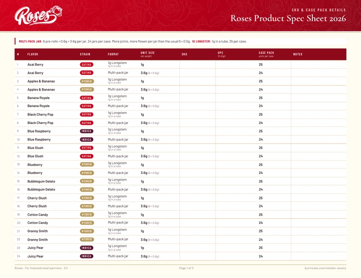 Spec sheet, page 1 preview