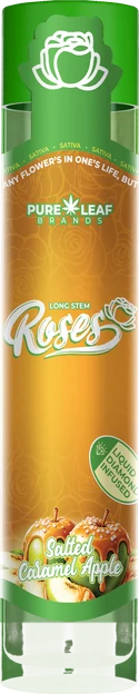 Roses Salted Caramel Apple 1g pre-roll in a green tube