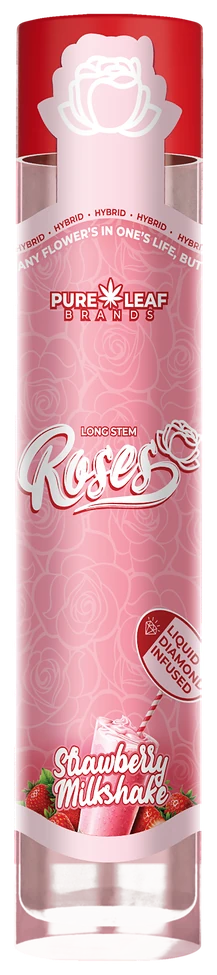 Roses Strawberry Milkshake 1g pre-roll in a red tube