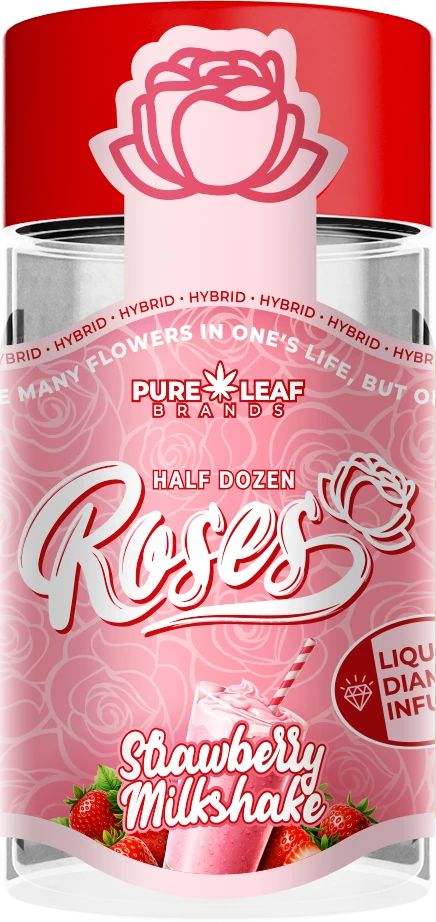 Roses Strawberry Milkshake half dozen pre-roll jar
