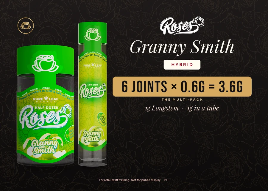 Roses budtender flash card, Granny Smith